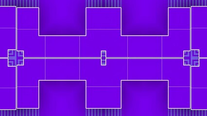 Fototapete - Geometric shapes and patterns in motion. 3d rendering loop animation 4K