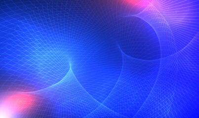 Wall Mural - abstract colored dynamic waves lines. dynamic sound wave. technology, digital, communication, scienc