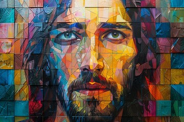 Wall Mural - Jesus's Eyes Generative AI