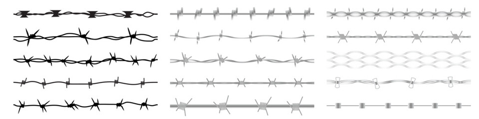 seamless Barbed wire fence brush for illustrator