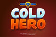 Cold Hero Cartoon Game Editable text Effect Style
