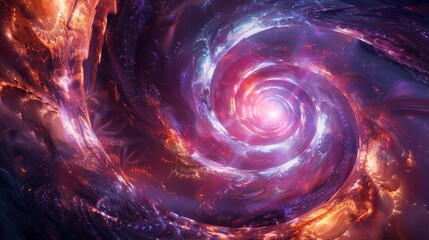 Wall Mural - Abstract cosmic swirl with vibrant colors