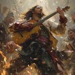 Bard leading a revolution with inspiring songs of freedom and justice