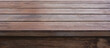 Old dark brown wood table top for product display, PNG file no background