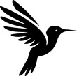 Silhouette oiseau noir en vol, vecteur fond transparent