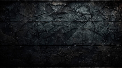 Wall Mural - Close-up of dark stone wall on black backdrop