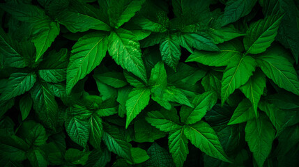 Wall Mural - Close up of lush green foliage