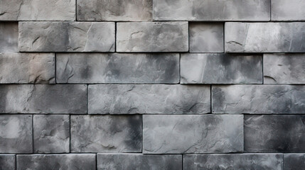 Wall Mural - Close-up of a gray stone block wall