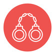 Handcuffs icon vector image. Can be used for Prison.
