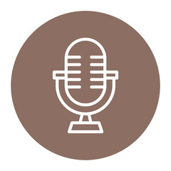 Wall Mural - Microphone icon vector image. Can be used for Instrument.