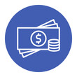 Cash icon vector image. Can be used for Crisis Mangement.