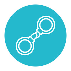 Wall Mural - Handcuffs icon vector image. Can be used for Crime Investigation.