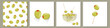 Vector olive designs set collection. Green olives stuffed with peppers. Pickled olives with Leaves seamless pattern and different isolated elements of olive fruits. Pepper Stuffed Olives Appetizer.