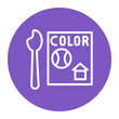 Coloring Activities icon vector image. Can be used for Daycare.