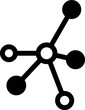 Outline Hub and spoke icon illustration vector symbol