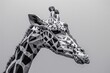 a giraffe with a low poly face