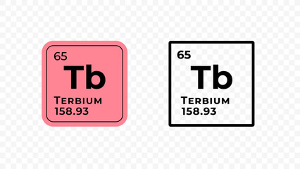 Wall Mural - Terbium, chemical element of the periodic table vector design