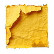 Yellow Cardboard Paper torn isolated on transparent background png