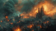 © Roxy1 - Burning medieval European town