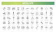 Set of geology icons. Vector outline collection