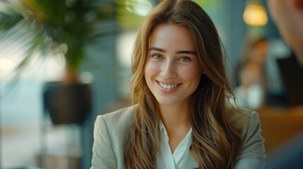 Portrait of a happy business women