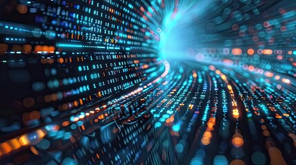 Binary data stream. Generative AI