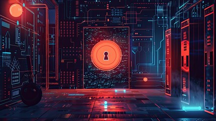 Cyber security concept. Generative AI