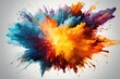 Explosion big bang color texture ink art abstract background and wallpaper
