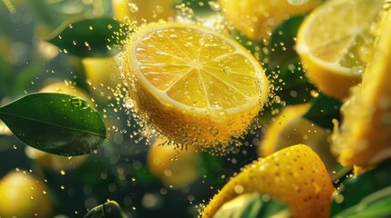 Poster - Lemon freshness. Generative AI