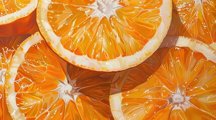 Poster - Orange slices. Generative AI