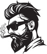 Cool Cloud Cartoon Guy with Smoking Graphic Design Smoke Signal Vibrant Vector Logo of a Smoking Cartoon Character