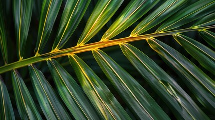 Sticker - Palm leaf texture. Generative AI