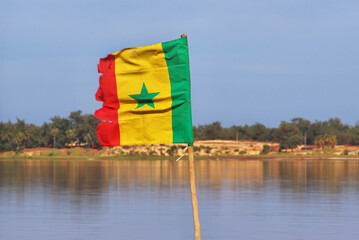 Wall Mural - Art on Lake Retba, Lac rose close Dakar, Senegal, West Africa