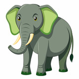 Fototapeta Dinusie - asian elephant vector design 