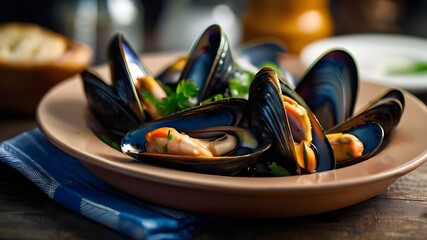 Canvas Print - mussels