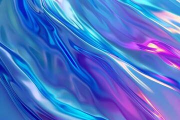 Poster - Abstract blue and shiny gradient background, vibrant colors blending into each other, smooth texture, digital illustration