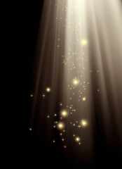 Wall Mural - abstract background image of blurry lights and light beam manipulations over black background