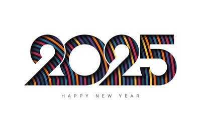 Wall Mural - 2025 Happy New Year Background Design.