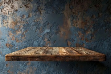 Poster - Empty wooden table top for product display, blank space for text or objects, 3D rendering