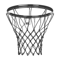 Wall Mural - silhouette basketball hoop black color only