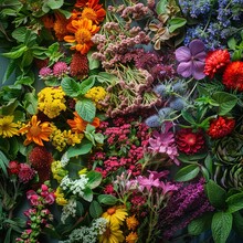 HerbsandMedicinalPlants Through A Unique Point-of- The Vibrant Colors, Intricate Textures, And Potential Health Benefits Of These Natural Wonders Let The Image Speak Volumes About The Beauty 