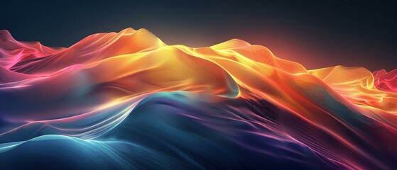 Wall Mural - Gradient noise abstract, a vintage flow of glowing colors