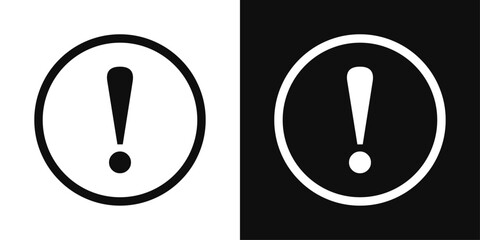 warning message and exclamation interface icon set. caution error and important alert symbols.