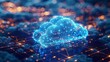 © Kwanruethai - Floating cloud icons connected by light data streams represent the seamless network and storage capabilities of cloud computing.
