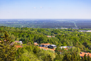 Poster - Residential area by a green forest