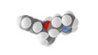 diphenhydramine molecule, antihistamine, molecular structure, isolated 3d model van der Waals