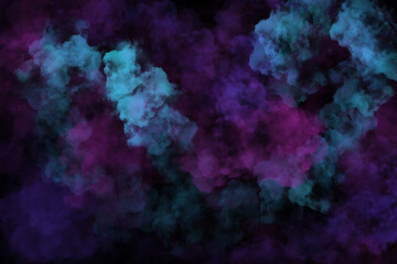 Wall Mural - abstract background with purple, blue and pink clouds