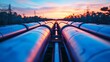 Network of pipelines transporting oil or gas, energy transportation 
