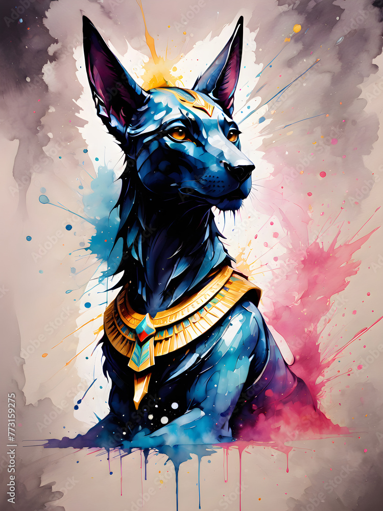 Imagine an ancient Egyptian deity monument featuring various animals ...