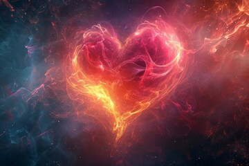 Wall Mural - Quantum Embrace: A Symbol of Everlasting Love